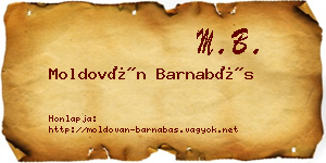 Moldován Barnabás névjegykártya